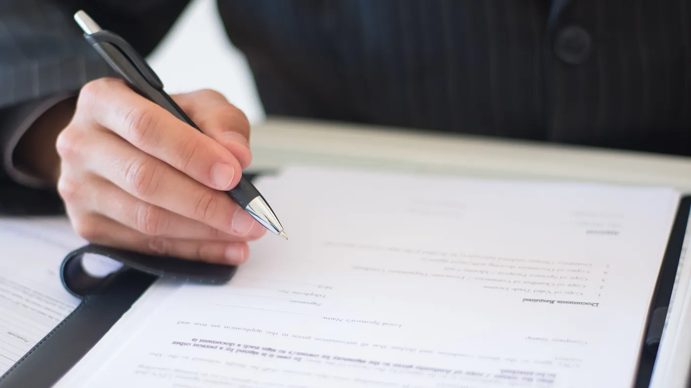 La firma dei moduli di apertura di una partita IVA
